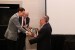 Prof. Shigehiro Hashimoto and Dr. Nagib Callaos giving Dr. Robert Cherinka and Eng. Joseph Prezzama the "2017 William G. Lesso Memorial Award for Excellence in Engineering."